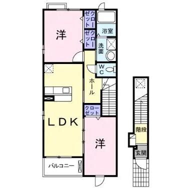 インターチェンジ前 徒歩1分 2階の物件間取画像
