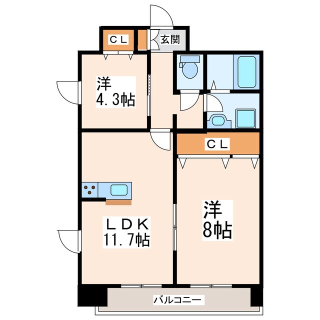 クロノス38花立の物件間取画像