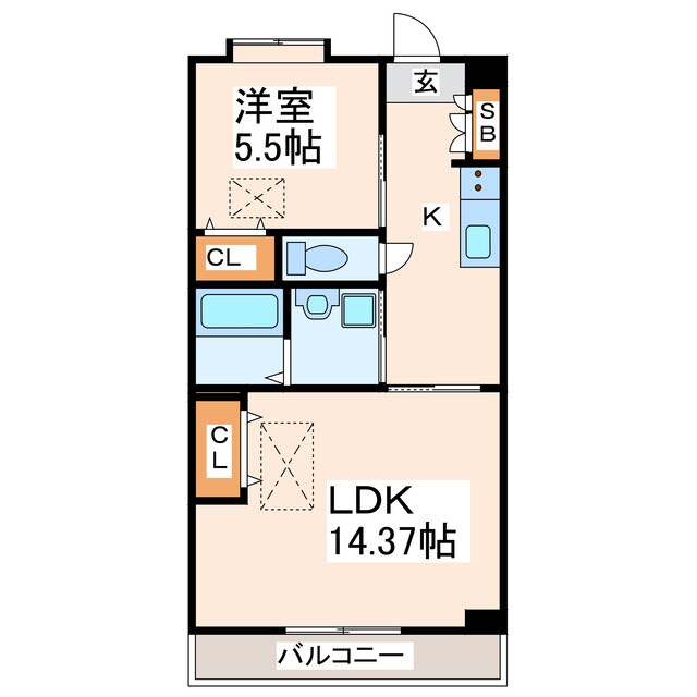 今村入口 徒歩2分 4階の物件間取画像