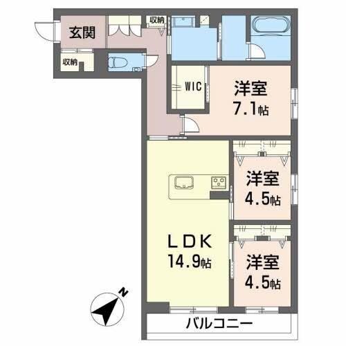 竜田口駅 徒歩45分 2階の物件間取画像