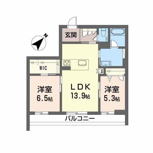 竜田口駅 徒歩45分 2階の物件間取画像