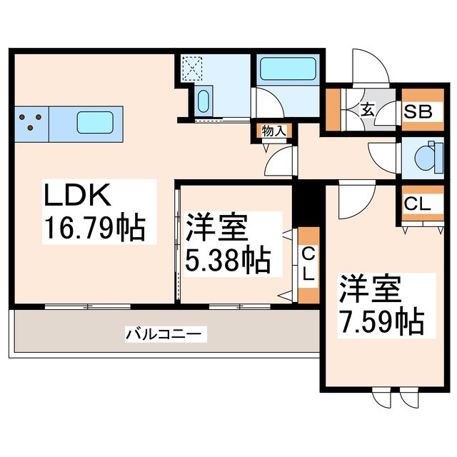 シャーメゾン健軍Ｅａｓｔの物件間取画像