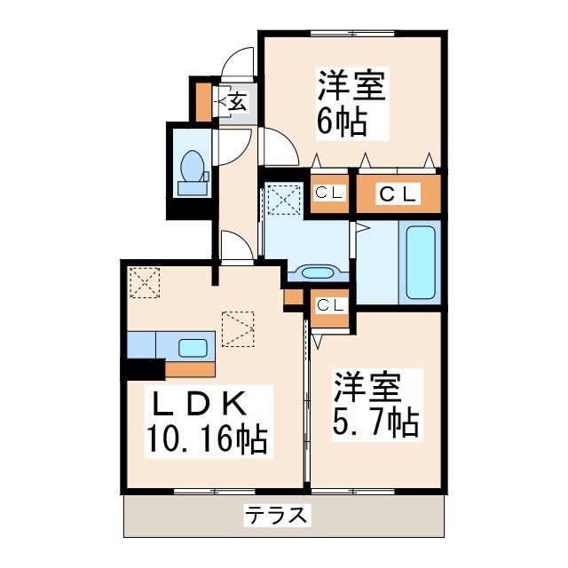 シャルム(御領)の物件間取画像