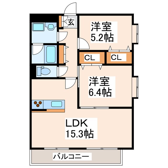 グランベリー長嶺南の物件間取画像