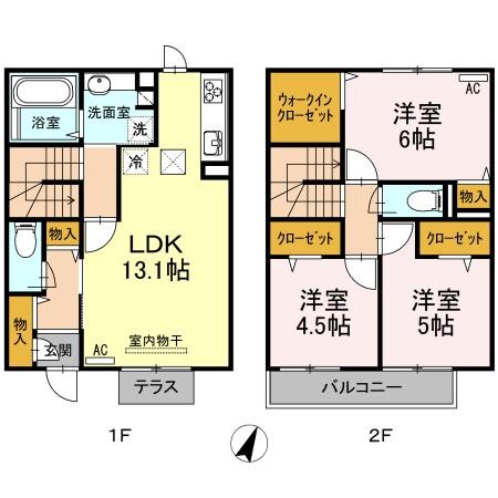 ベルヴィッツの物件間取画像