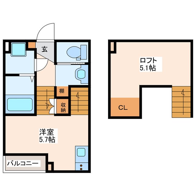 エーワンKUHONJIの物件間取画像
