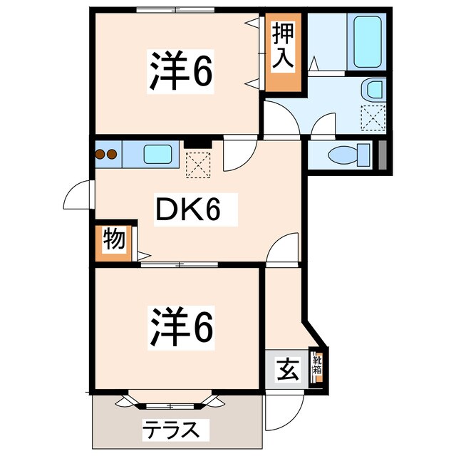 カーサラフィーネＡ・Ｂの物件間取画像