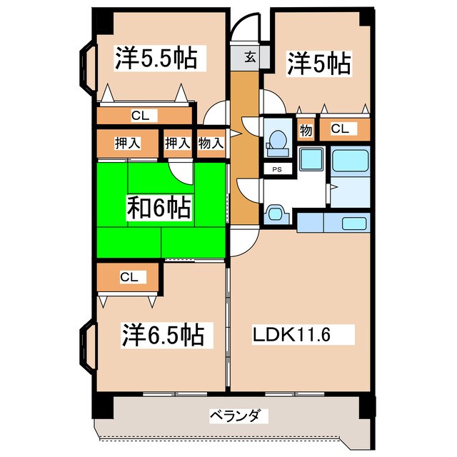 マンションテラジマの物件間取画像