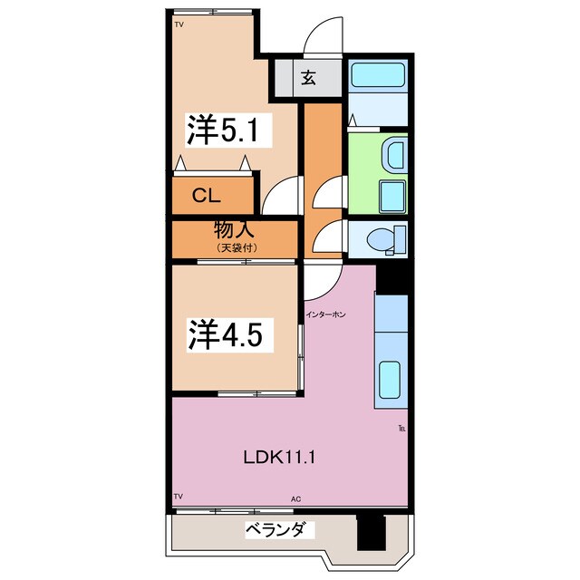 マンションテラジマの物件間取画像