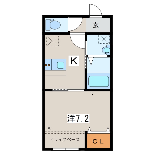 クラージュ春日の物件間取画像