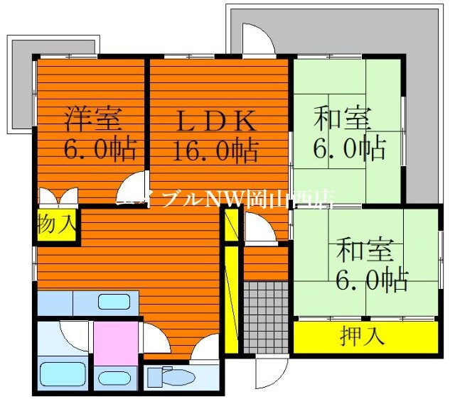 中山ビルの物件間取画像