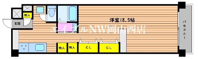 岡山スタービルの物件間取画像