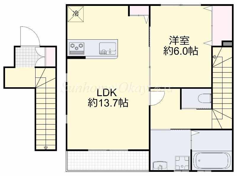 メゾンｙａｓｕｉ　Bの物件間取画像