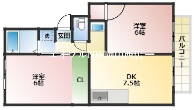 プレジール浜野Ａの物件間取画像