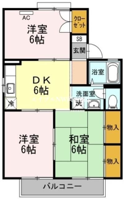 サンハイツ長瀬Ⅰの物件間取画像