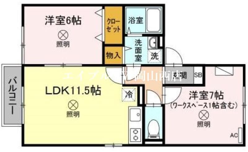 セジュール今村の物件間取画像