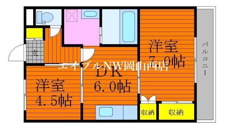 Kビルの物件間取画像