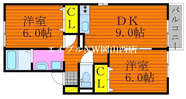 セジュールＮＯＲＩＴＡＫＥの物件間取画像