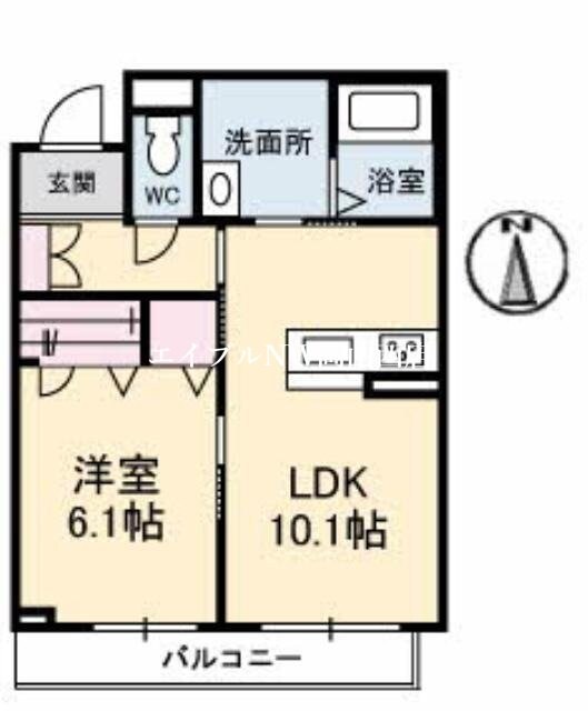 クレストヴェールⅠの物件間取画像