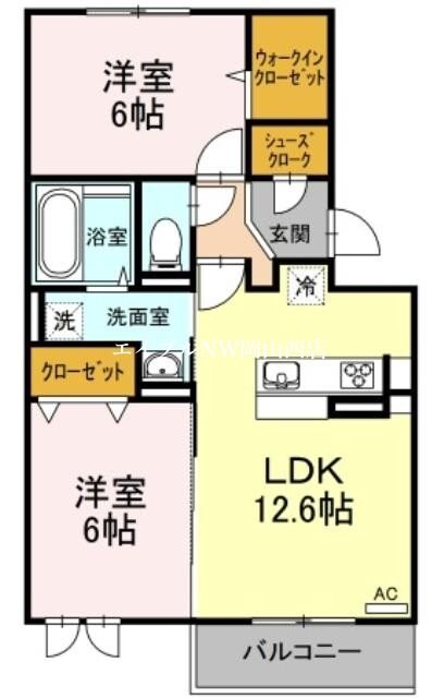 エスペランサ高柳の物件間取画像