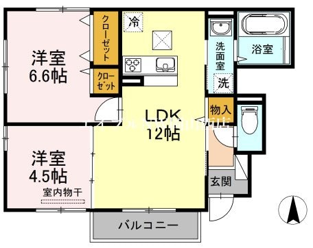 リバーパレス　Ｄ棟の物件間取画像