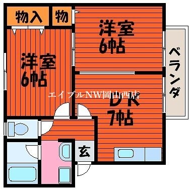 メゾンエスポアールＣの物件間取画像