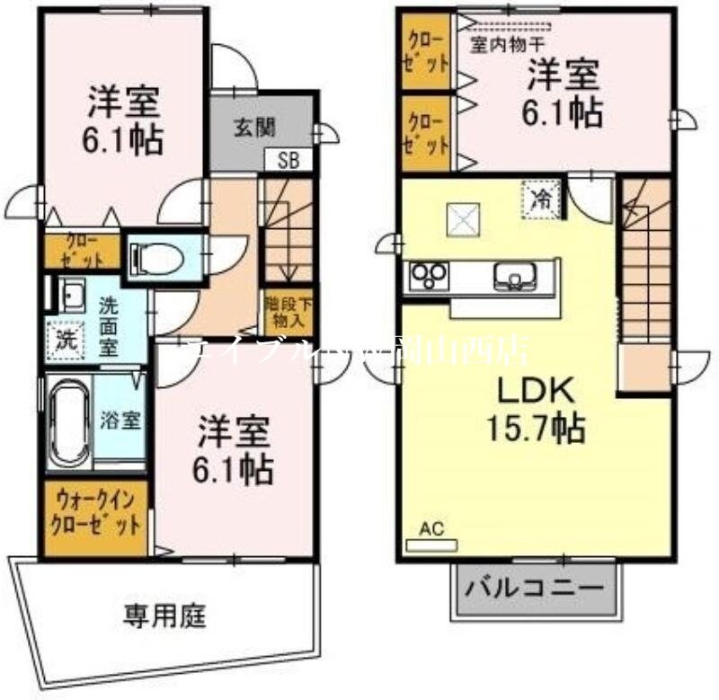 グラッシーガーデンＥ棟の物件間取画像