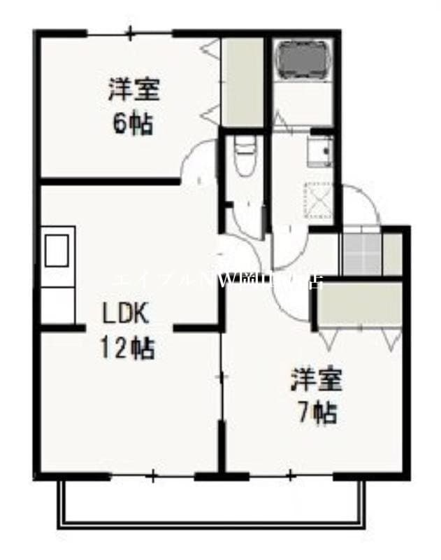 あっぷるはうすＡの物件間取画像