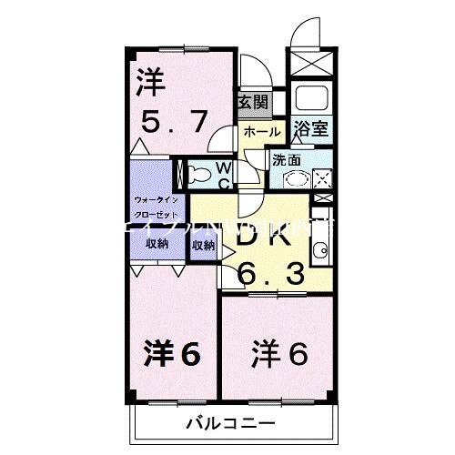 パルテール桑の木の物件間取画像