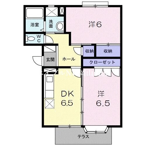 エスプワール花尻Ｂの物件間取画像