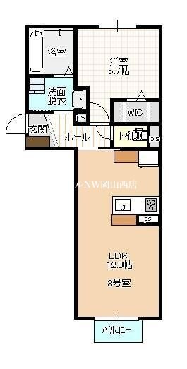 ハートフル新保の物件間取画像