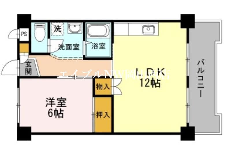 長瀬マンション　Ⅱ棟の物件間取画像