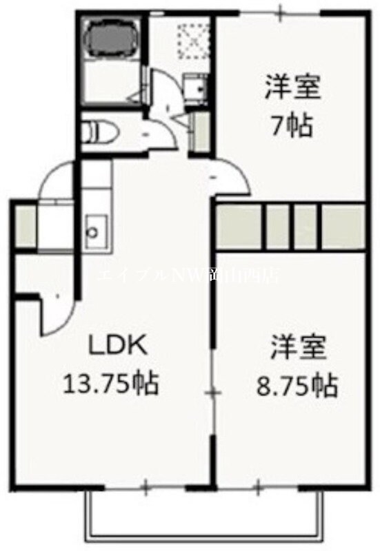 アーバンＦ　Ａの物件間取画像