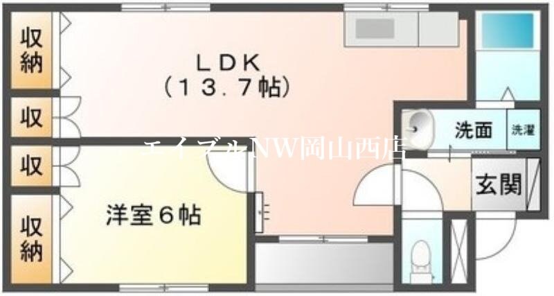 ロイヤルハイツ藤田の物件間取画像