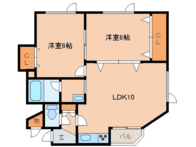 ソニック富岡の物件間取画像