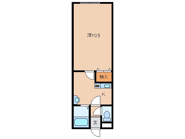 カーサ・デ・クエルノⅡの物件間取画像