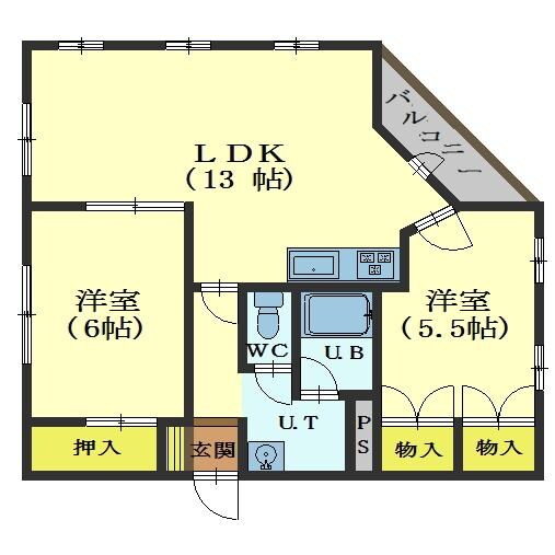 豊川町アパートメントの物件間取画像