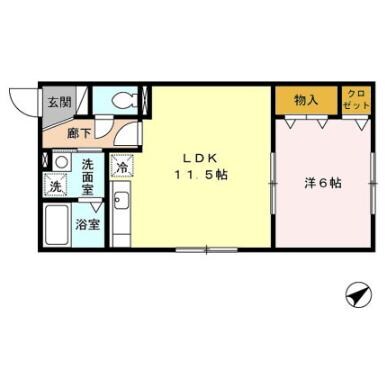 ロイウッド壱番館の物件間取画像