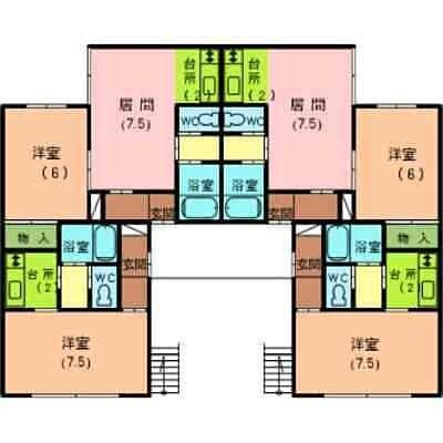 パステルアベニュー港の物件間取画像