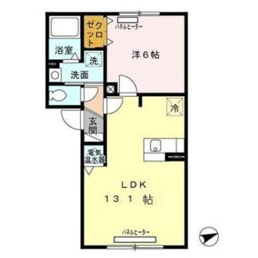 リビングタウン山の手Ｆの物件間取画像