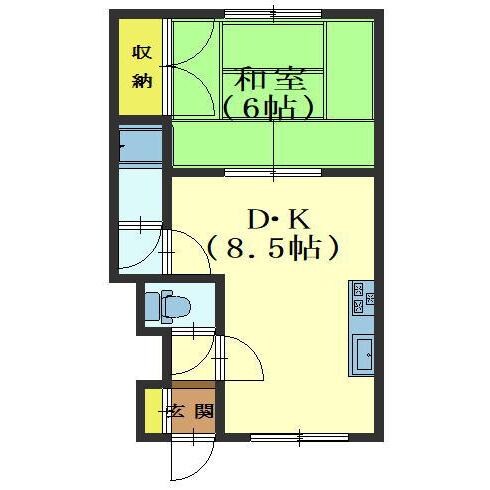 かしわぎハイツの物件間取画像