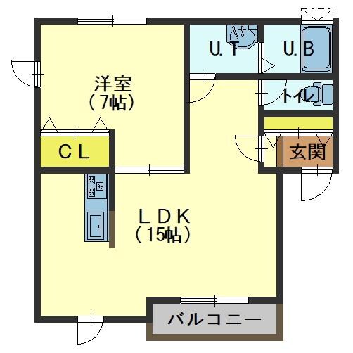 コーポリバージュⅤの物件間取画像