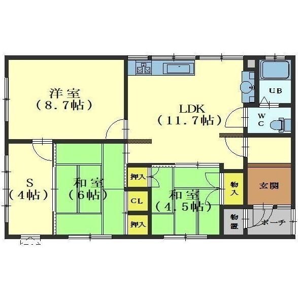 駒場町8番1棟2戸 2階の物件間取画像