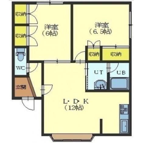 ボヌールBの物件間取画像
