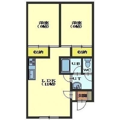 よし美荘No2の物件間取画像