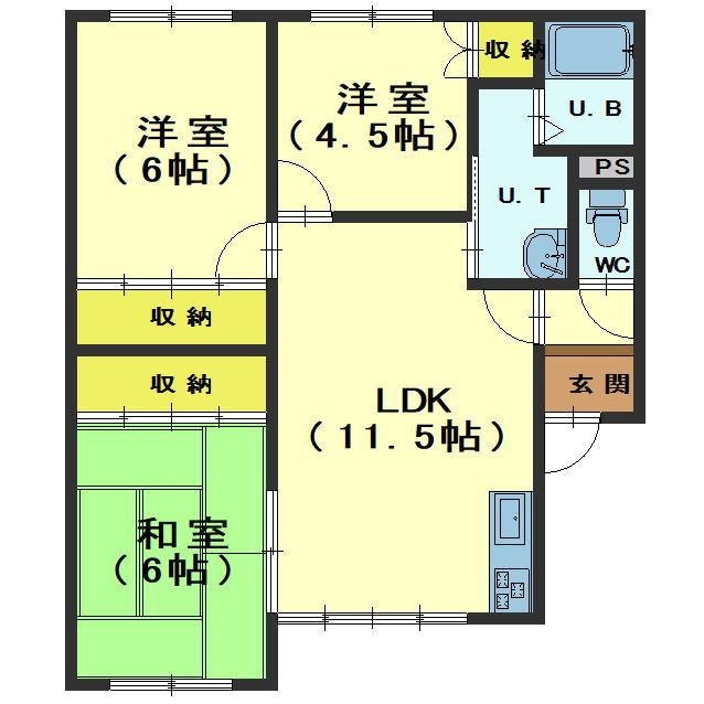 グランドハイム七重浜の物件間取画像