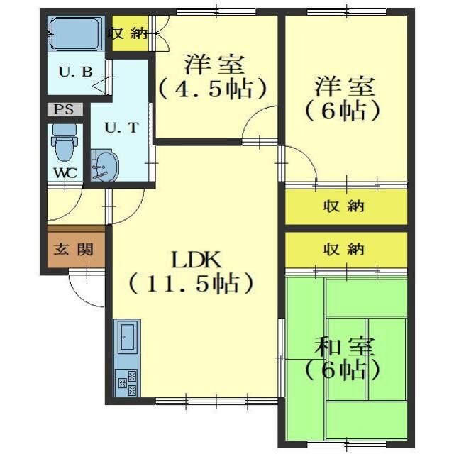グランドハイム七重浜の物件間取画像