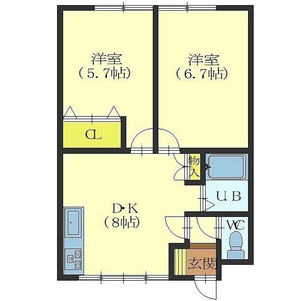 コーポおのの物件間取画像