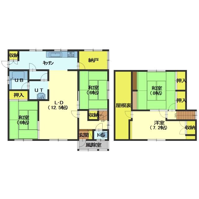 滝沢町4番貸家の物件間取画像