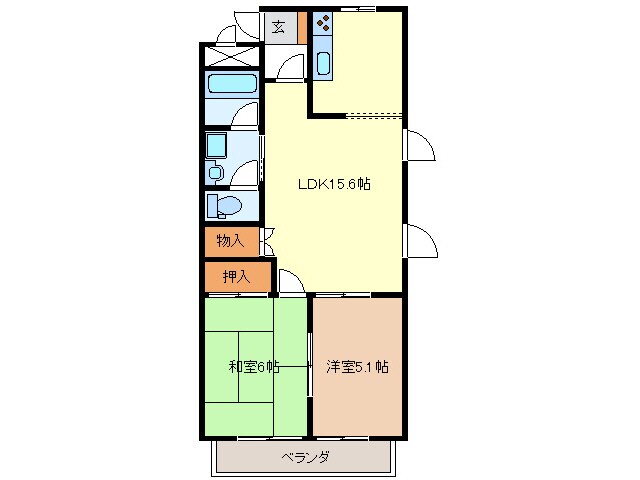 ソレイユ21　Ａ棟の物件間取画像